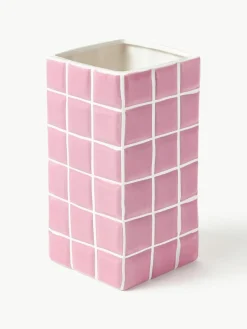 Design vaas Tile met tegellook, H 21 cm