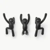 Design wandhakenset Buddy, set van 3