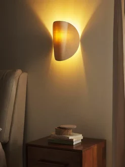 Design wandlamp Kenzie gemaakt van linnen