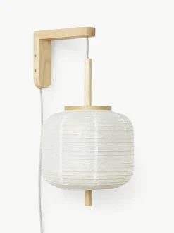 Design wandlamp Misaki van rijstpapier