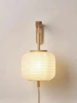 Design wandlamp Misaki van rijstpapier