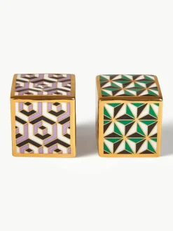 Design zout- en peperstrooier Versailles, vergulden, 2-delig