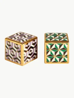 Design zout- en peperstrooier Versailles, vergulden, 2-delig