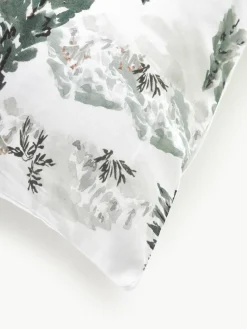 Designer katoenen perkale kussenhoes Forest