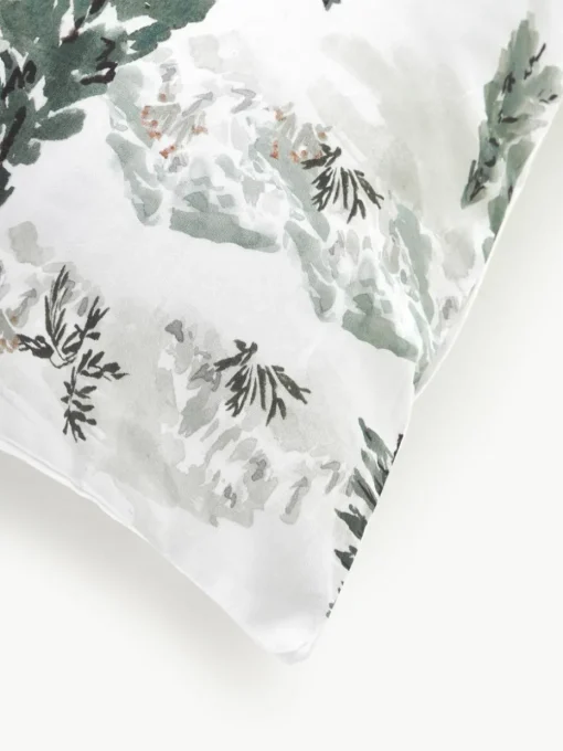 Designer katoenen perkale kussenhoes Forest