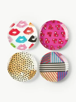 Designer ontbijtborden Carol van porselein, set van 4