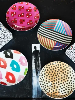 Designer ontbijtborden Carol van porselein, set van 4