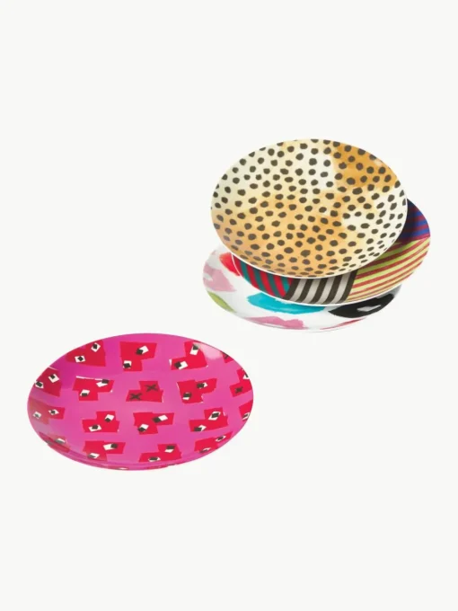 Designer ontbijtborden Carol van porselein, set van 4