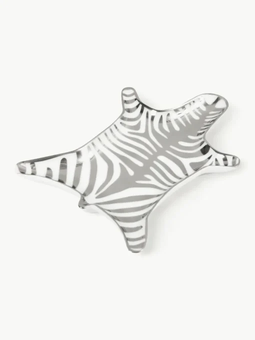Designer sierschaal Zebra gemaakt van porselein