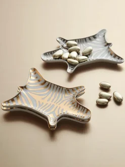 Designer sierschaal Zebra gemaakt van porselein