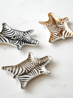 Designer sierschaal Zebra gemaakt van porselein
