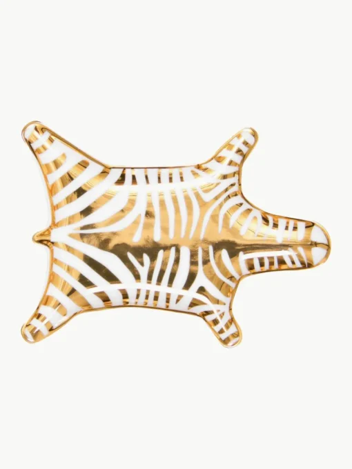 Designer sierschaal Zebra gemaakt van porselein