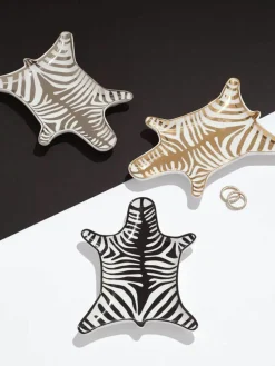 Designer sierschaal Zebra gemaakt van porselein