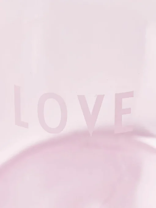 Designer waterglas Favourite LOVE met opschrift