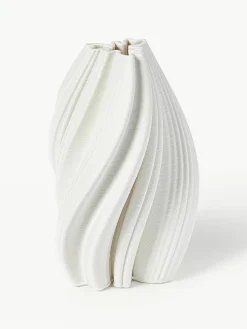 3D-geprinte vaas Melody van porselein, H 29 cm