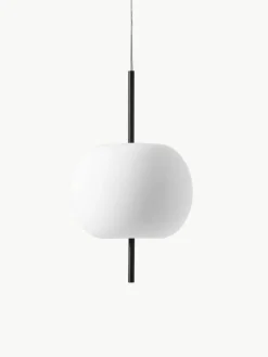 Dimbare hanglamp Kushi, mondgeblazen