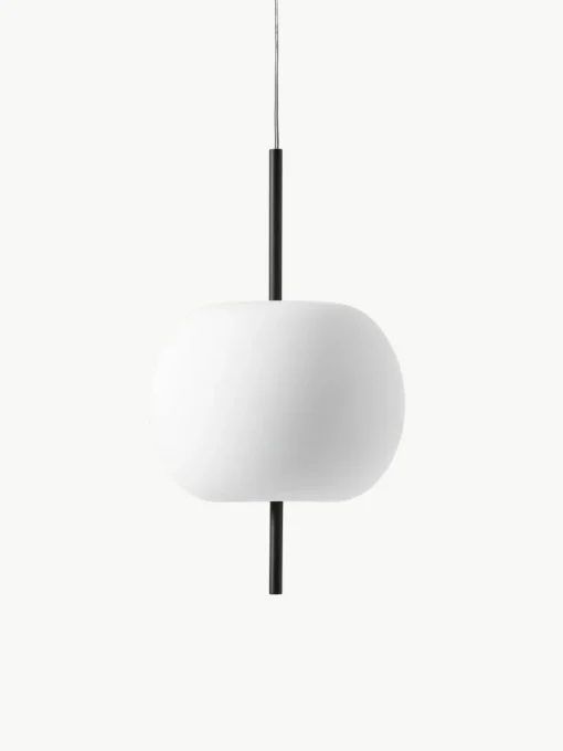 Dimbare hanglamp Kushi, mondgeblazen