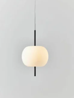 Dimbare hanglamp Kushi, mondgeblazen