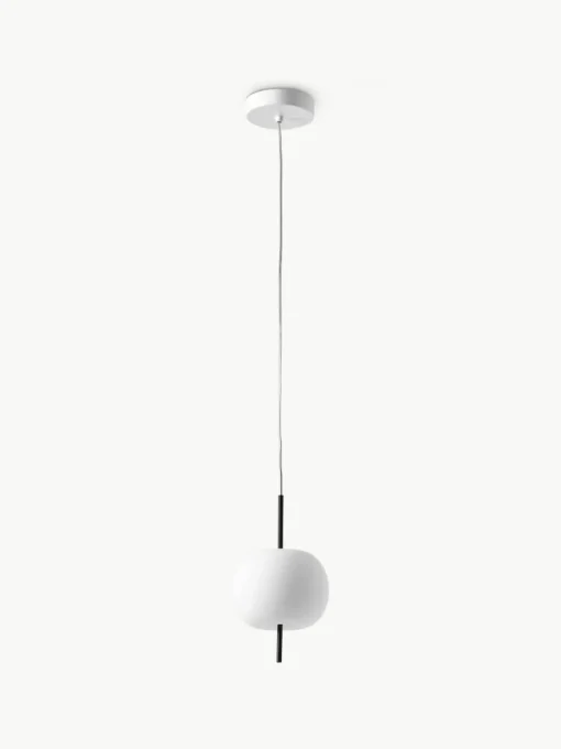 Dimbare hanglamp Kushi, mondgeblazen