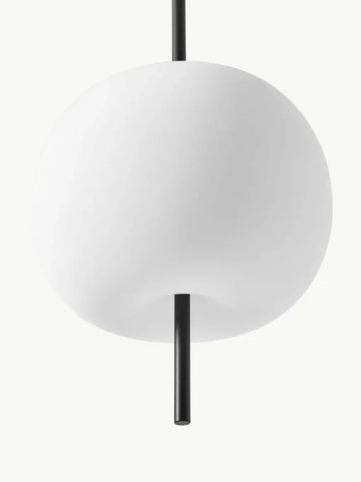 Dimbare hanglamp Kushi, mondgeblazen