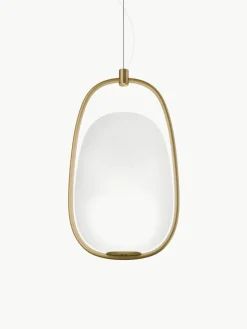 Dimbare hanglamp Lanna, mondgeblazen