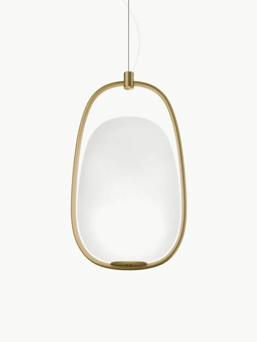 Dimbare hanglamp Lanna, mondgeblazen