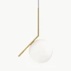 Dimbare hanglamp met glazen bollen IC, mondgeblazen