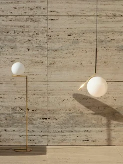 Dimbare hanglamp met glazen bollen IC, mondgeblazen