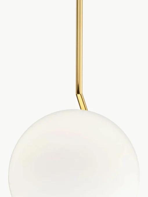 Dimbare hanglamp met glazen bollen IC, mondgeblazen