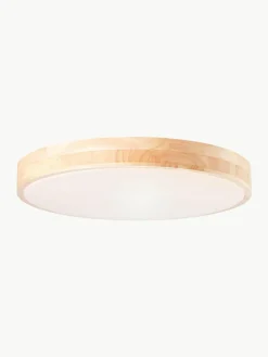 Dimbare LED plafondlamp Slimline van hout met afstandsbediening