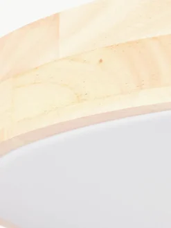 Dimbare LED plafondlamp Slimline van hout met afstandsbediening