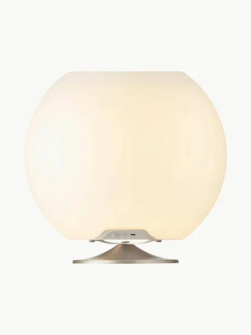 Dimbare LED tafellamp Sphere met Bluetooth-luidspreker en flessenkoeler