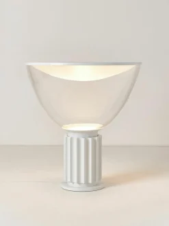 Dimbare LED tafellamp Taccia Small, mondgeblazen