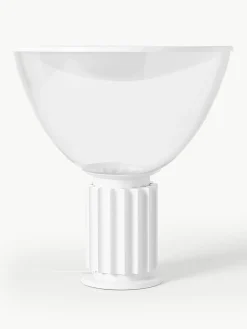 Dimbare LED tafellamp Taccia Small, mondgeblazen