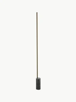 Dimbare LED vloerlamp Hilow Line met marmeren voet