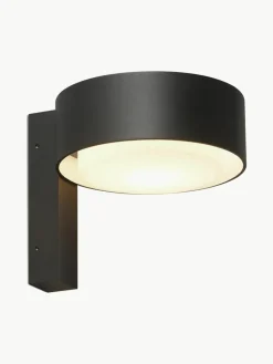 Dimbare outdoor LED wandlamp Plaff-On!, mondgeblazen