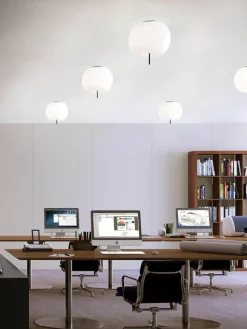 Dimbare plafondlamp Kushi, mondgeblazen