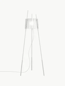 Dimbare tripod vloerlamp Tyla, mondgeblazen