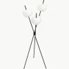 Dimbare tripod vloerlamp Kushi, mondgeblazen