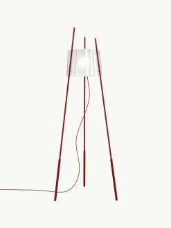 Dimbare tripod vloerlamp Tyla, mondgeblazen