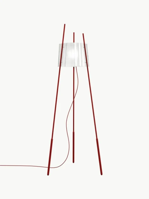 Dimbare tripod vloerlamp Tyla, mondgeblazen