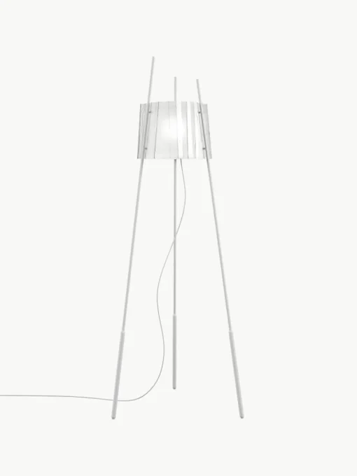 Dimbare tripod vloerlamp Tyla, mondgeblazen