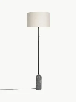 Dimbare vloerlamp Gravity met marmeren voet