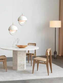 Dimbare vloerlamp Gravity met marmeren voet