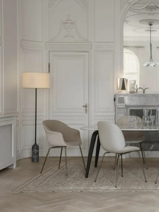 Dimbare vloerlamp Gravity met marmeren voet