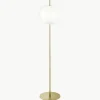 Dimbare vloerlamp Kushi, mondgeblazen