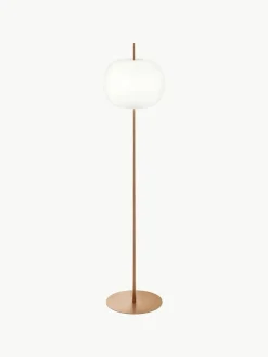 Dimbare vloerlamp Kushi, mondgeblazen