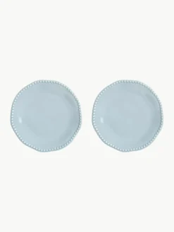 Dinerbord Perle van beenderporselein, 2 stuks