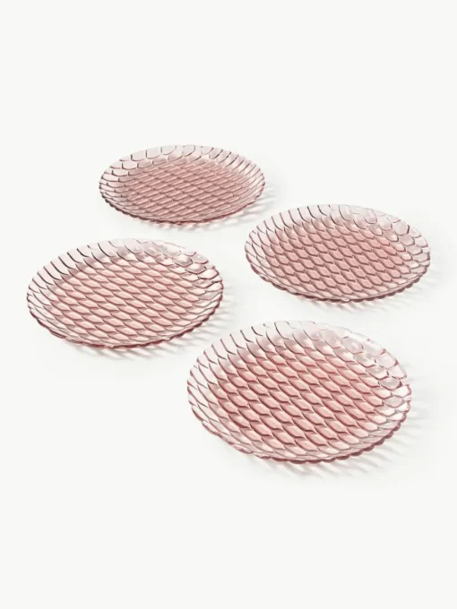Dinerborden Jellies met structuurpatroon, 4 stuks