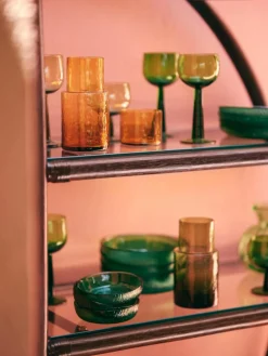 Dipschalen The Emeralds van glas, 2 stuks